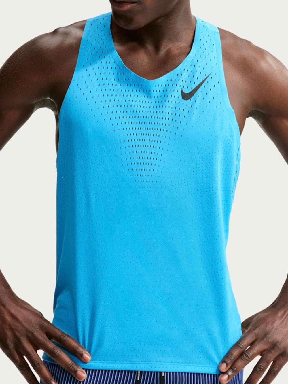 Nike AeroSwift Men's Dri-FIT ADV Running Singlet, NWT, L light turcoise